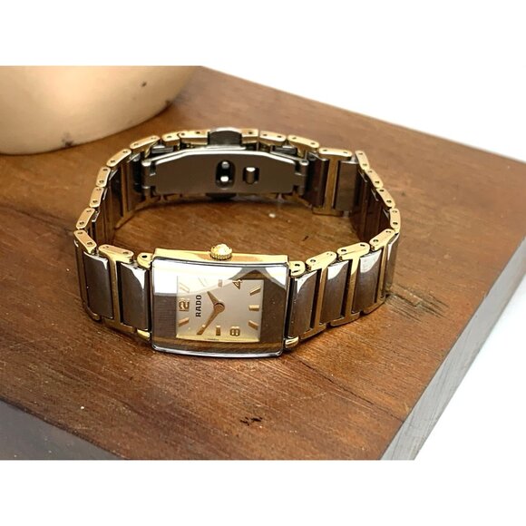 Rado Womens Watch 153.0383.3 Diastar Swiss Quartz Silver Dial Two Tone Tank 18mm - Picture 7 of 13